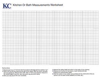 A price of customized graph paper to design your kitchen on