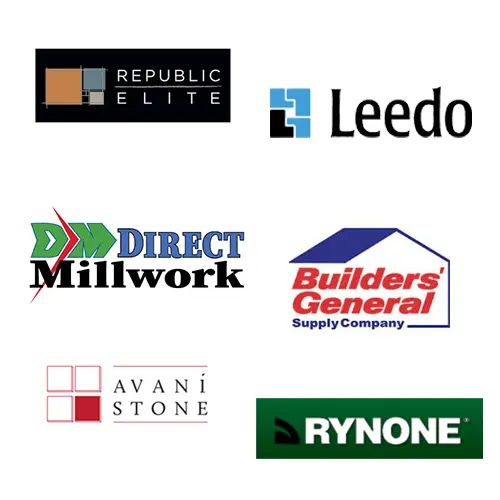 Logos of some of the sub contractors we use on our kitchen installations